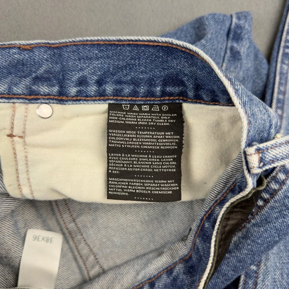 Harley-Davidson Mens Relaxed Fit Jeans Blue Medium‎ Wash Denim 38x36 99025-07VM